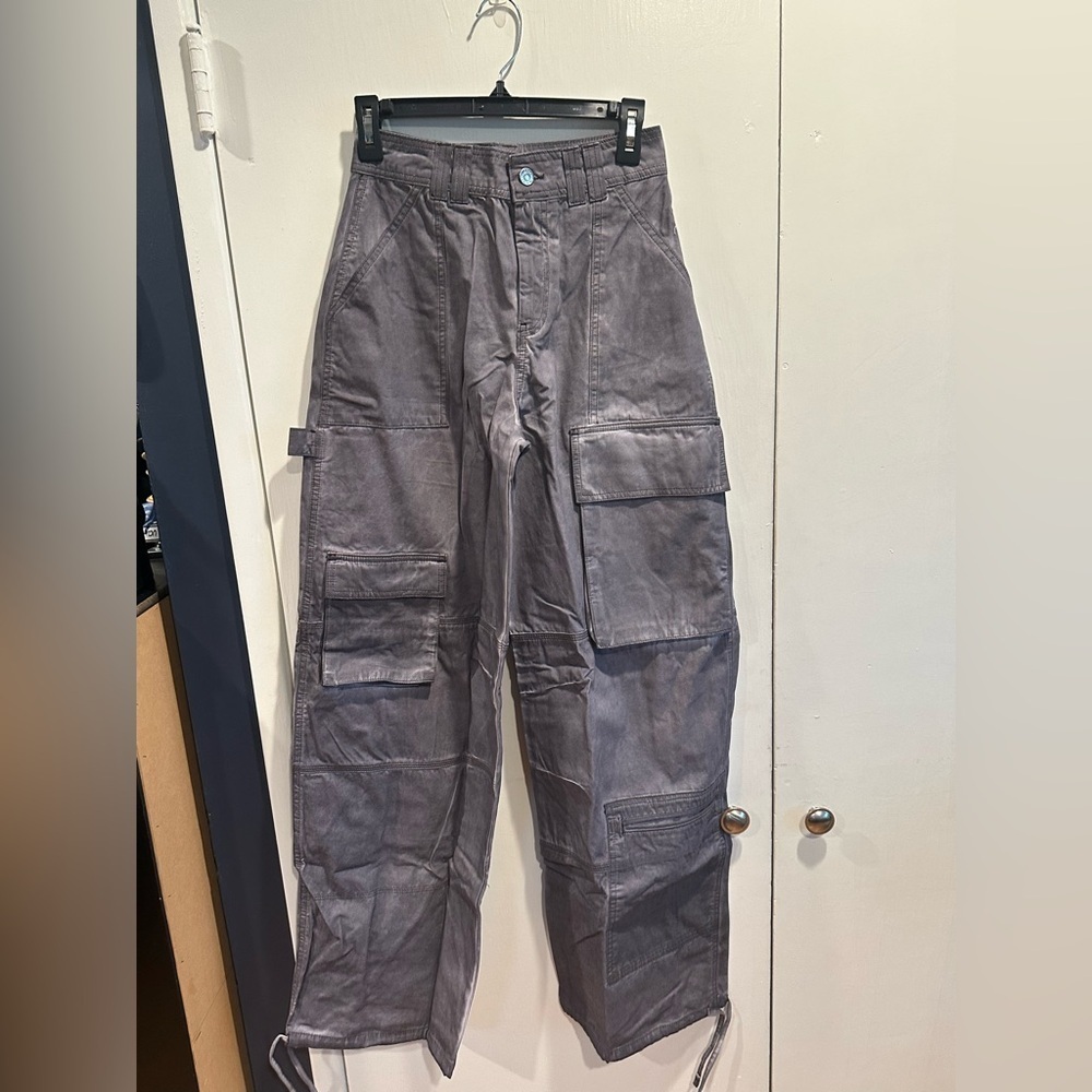 ASOS Women's Gray Cargo Pants - Picture 2 of 7